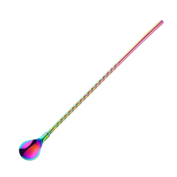 Stainless Steel Mixing Spoon Twisted Handle Long Bar Spoon for Stirring Cocktails and Beverages Home Kitchen Tool