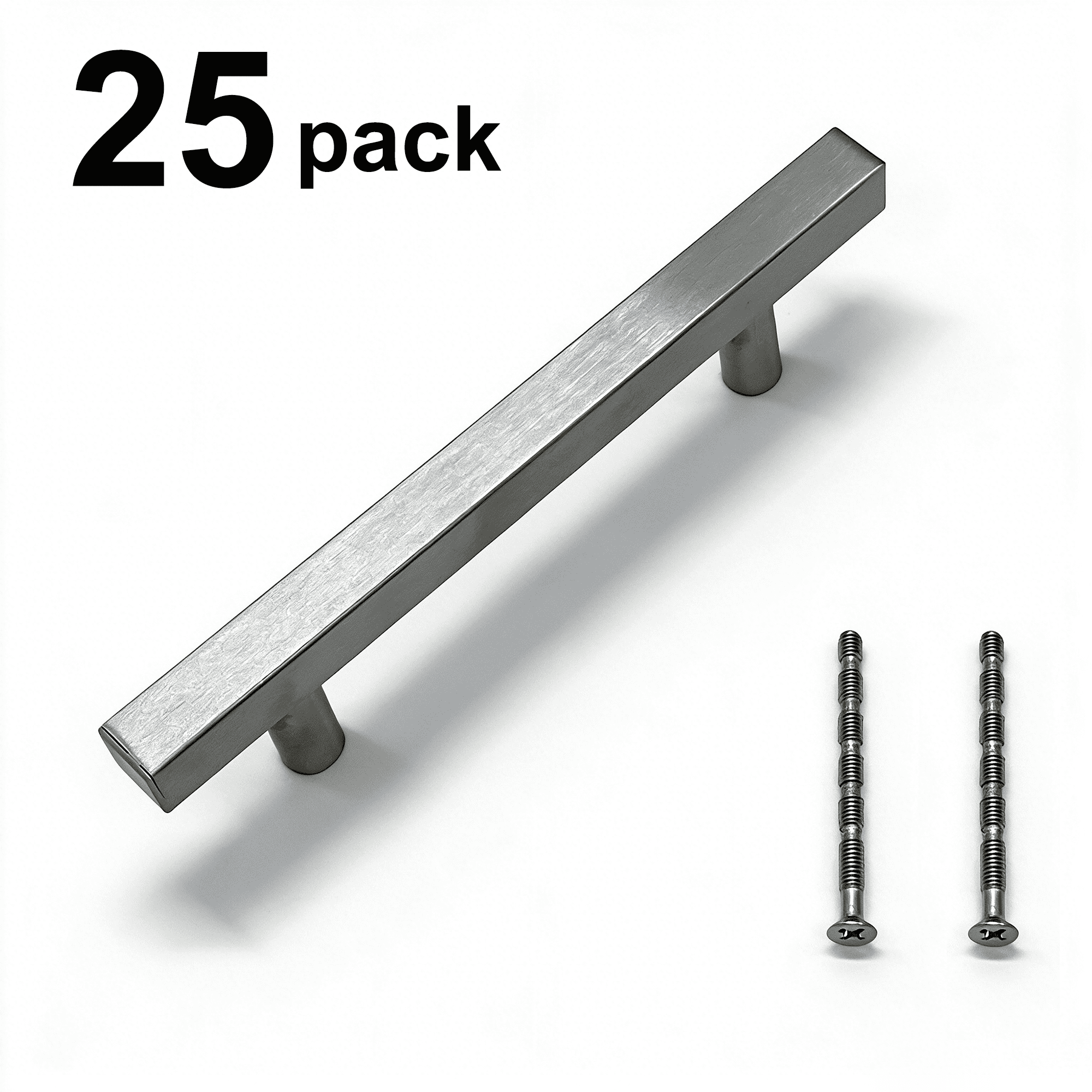Stainless Steel Modern Cabinet Handles Drawer Pulls for Kitchen Cabinets, Dresser Drawer (25 Pack)