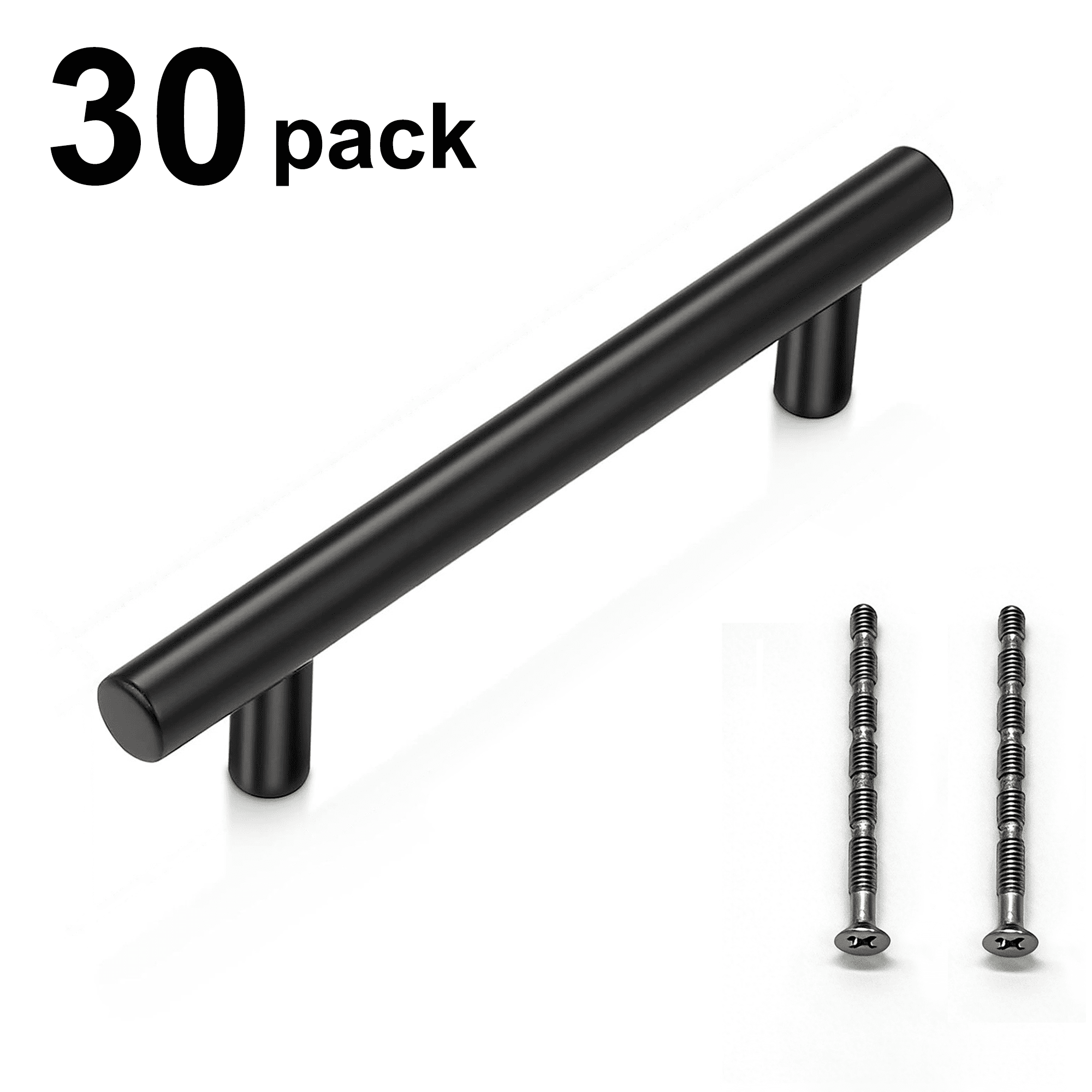 Stainless Steel Modern Cabinet Handles Drawer Pulls for Kitchen Cabinets, Dresser Drawer (30 Pack)