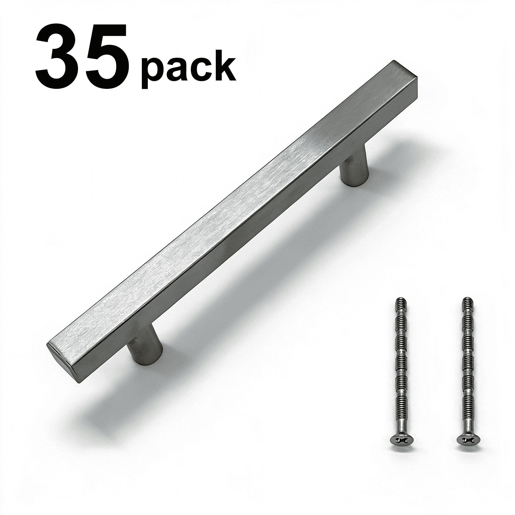 Stainless Steel Modern Cabinet Handles Drawer Pulls for Kitchen Cabinets, Dresser Drawer (35 Pack)
