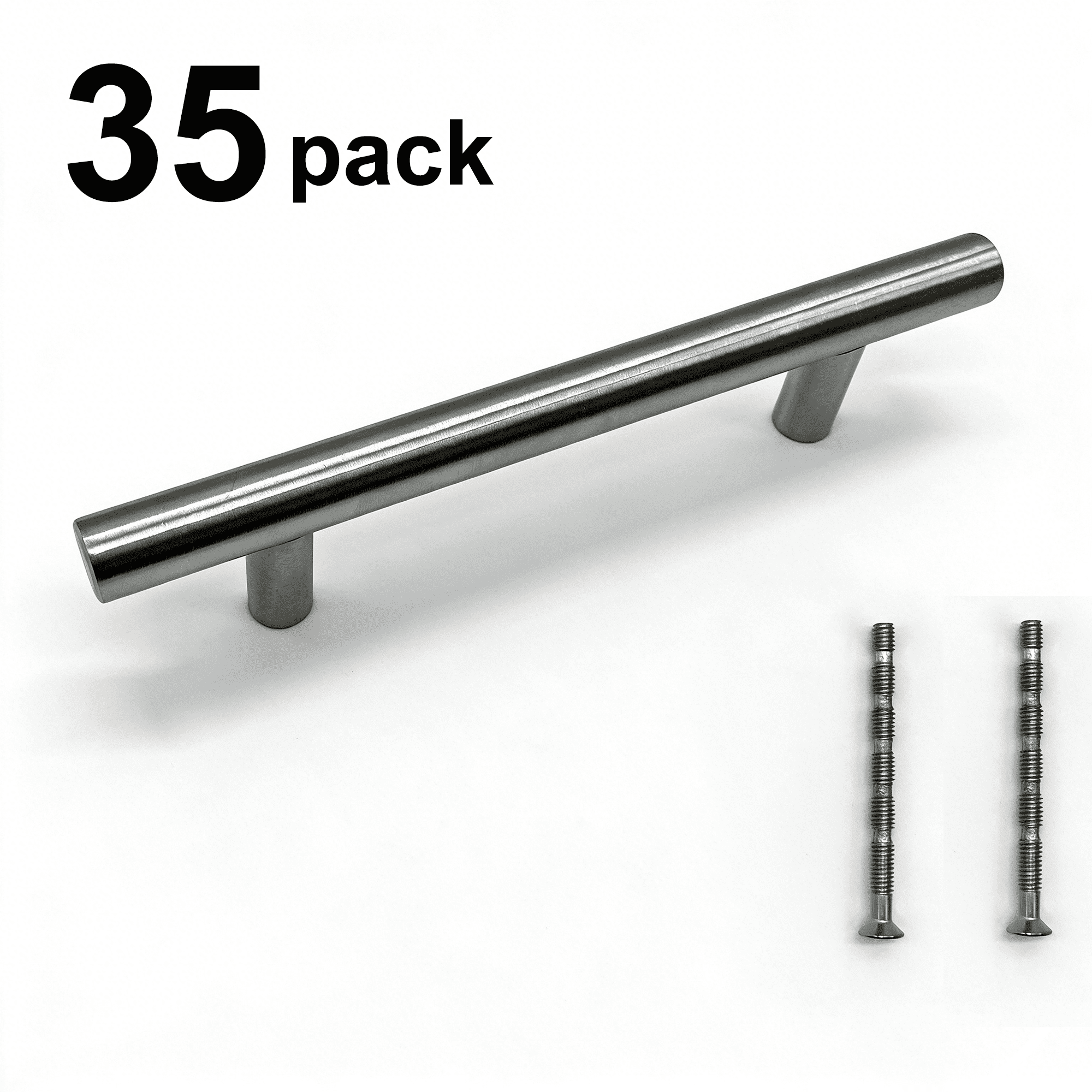 Stainless Steel Modern Cabinet Handles Drawer Pulls for Kitchen Cabinets, Dresser Drawer (35 Pack)
