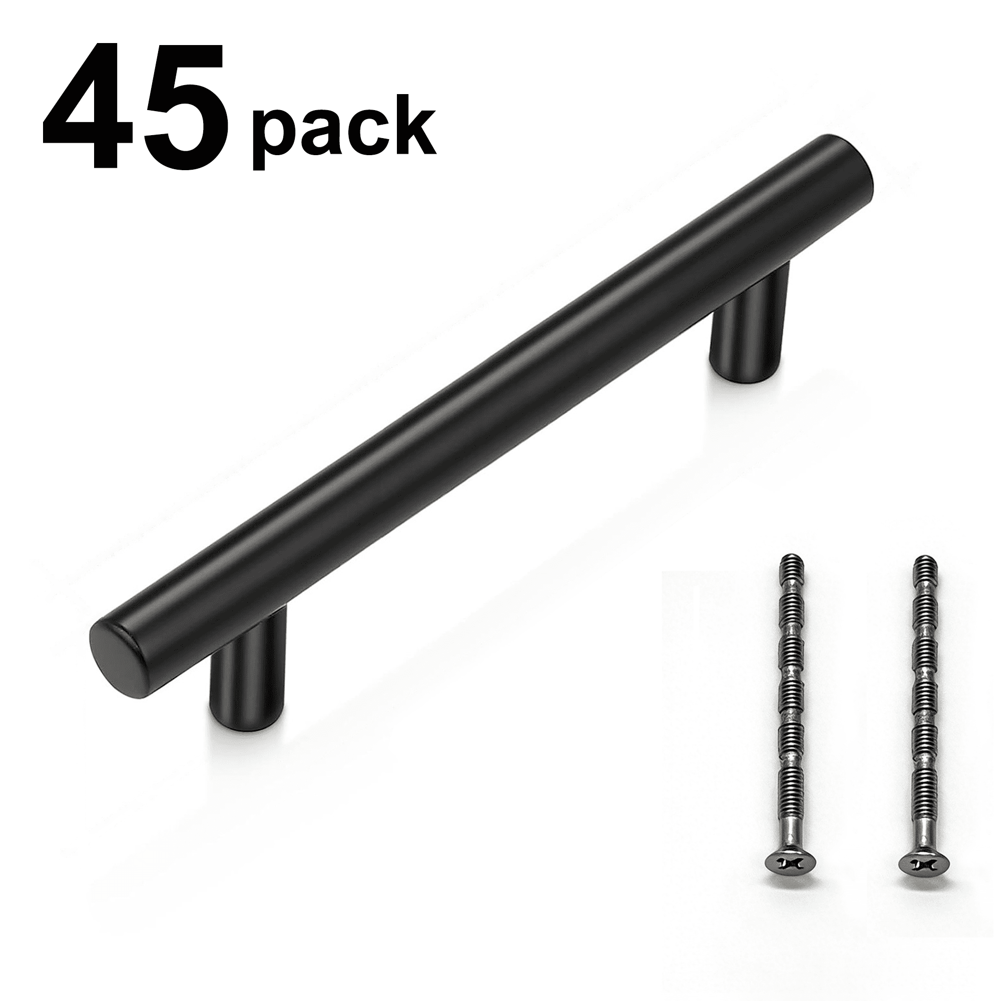 Stainless Steel Modern Cabinet Handles Drawer Pulls for Kitchen Cabinets, Dresser Drawer (45 Pack)