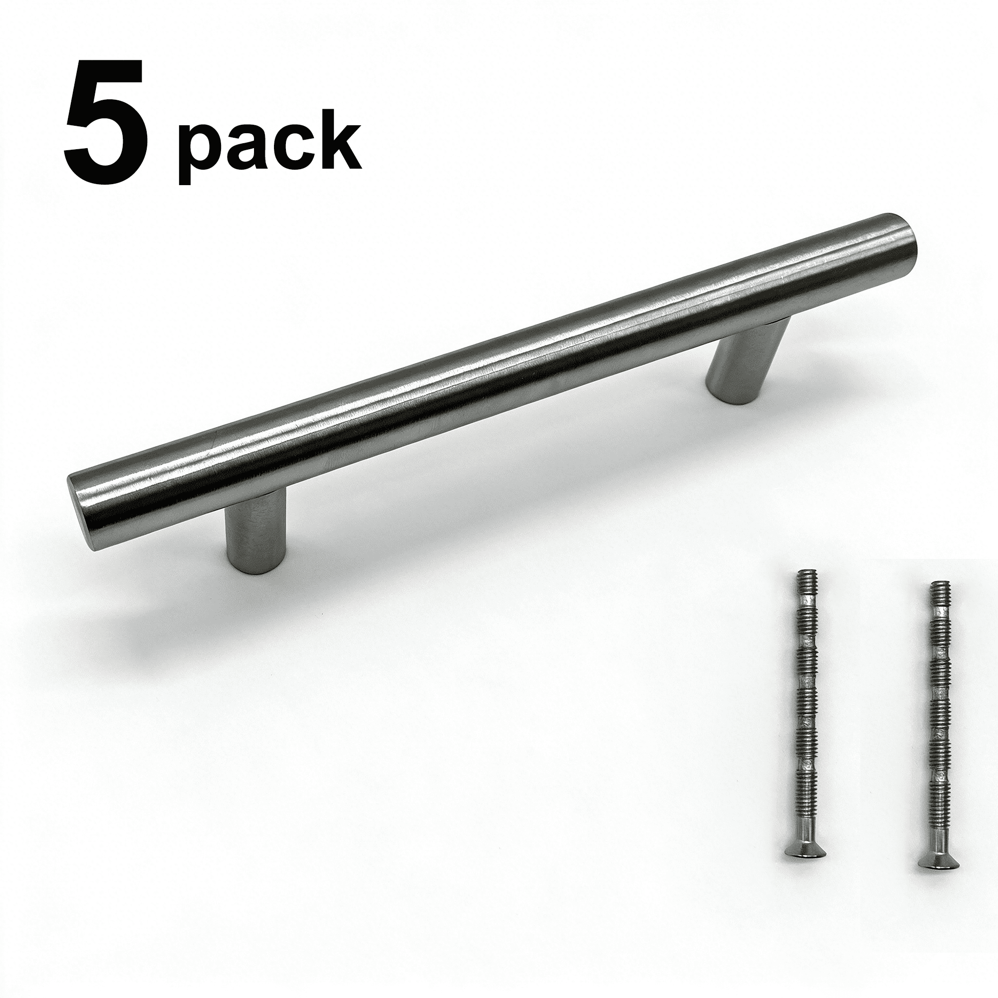 Stainless Steel Modern Cabinet Handles Drawer Pulls for Kitchen Cabinets, Dresser Drawer (5 Pack)
