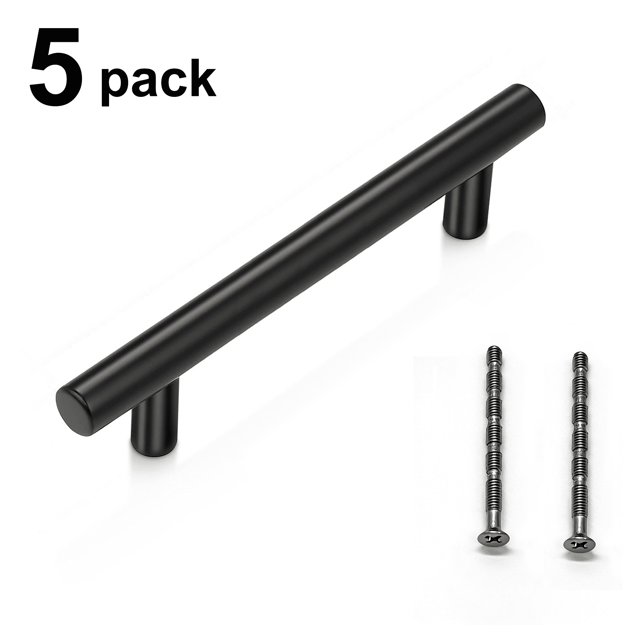 Stainless Steel Modern Cabinet Handles Drawer Pulls for Kitchen Cabinets, Dresser Drawer (5 Pack)