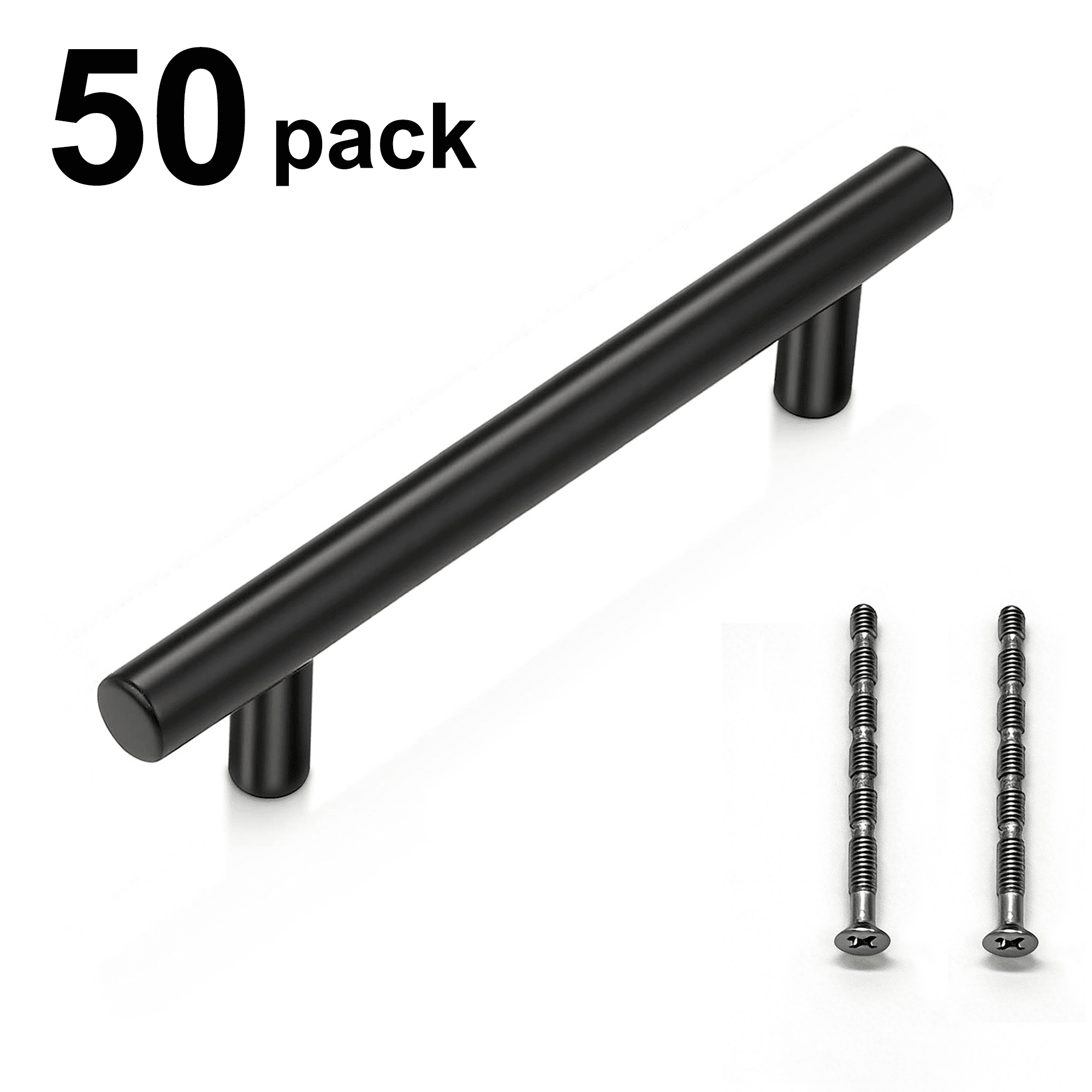 Stainless Steel Modern Cabinet Handles Drawer Pulls for Kitchen Cabinets, Dresser Drawer (50 Pack)