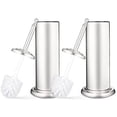 thumbnail image 1 of Stainless Steel Modern Toilet Brush & Holder Set (2 Pack) - Modern Toilet Bowl Brush Holder - Cleaner Toilet Brushes Bathroom Accessories - Bathroom Bowl Cleaner Brush with Caddy, 1 of 6