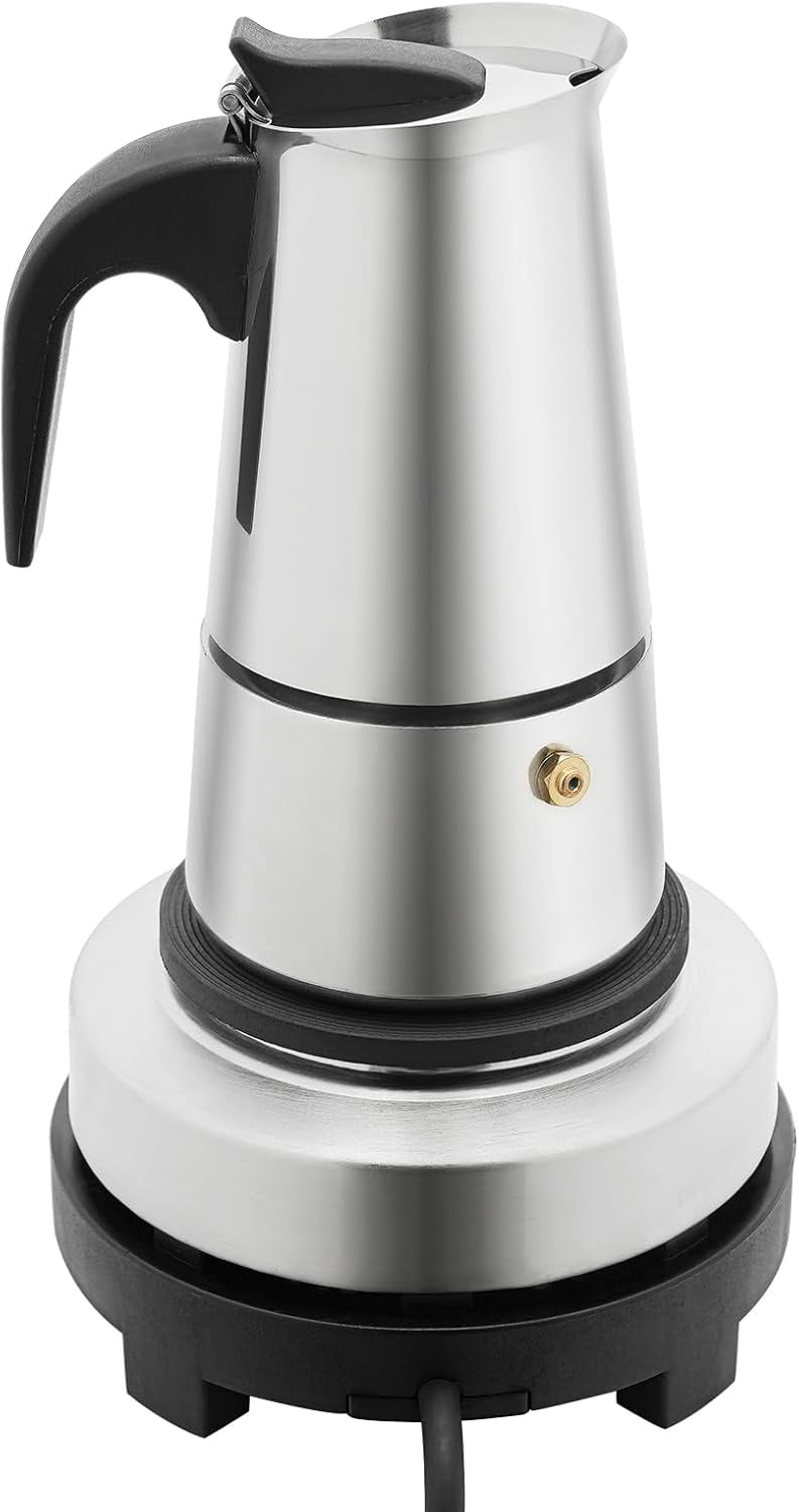 Stainless Steel Moka Espresso Pot Maker,4 Cup 200ml Coffee Pot with ...