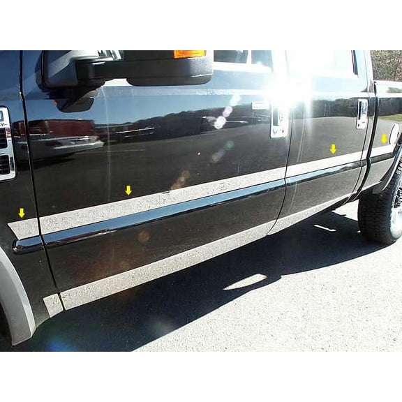 Stainless Steel Molding Insert 10Pc Fits 2008-2010 Ford Super Duty MI48323 QAA