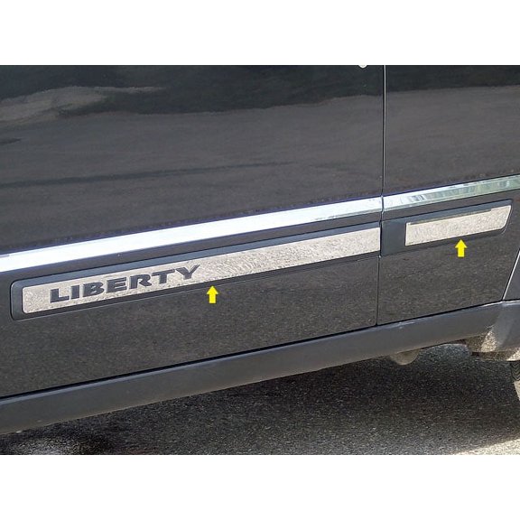 Stainless Steel Molding Insert 4Pc Fits 2008-2012 Jeep Liberty MI48070 QAA