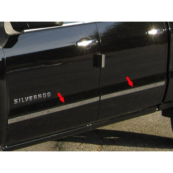 Stainless Steel Molding Insert 4Pc Fits 2014-2018 Chevy Silverado MI54184 QAA