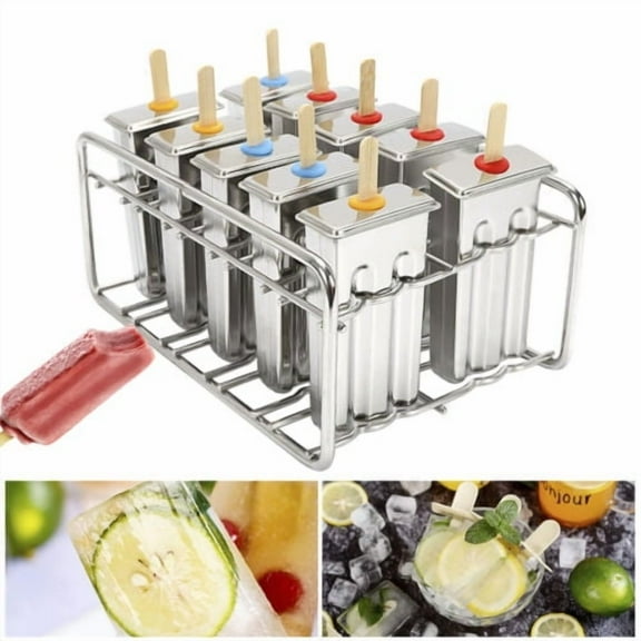 Stainless Steel Ice Cream Sticks Mold Ice Lolly Popsicle Mold Pop Holder 10pc