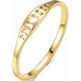 thumbnail image 1 of Stainless Steel Moon Phase Crescent Weddng Statement Promise Anniversary Band Ring, 1 of 6