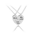 thumbnail image 1 of Stainless Steel Mother-Daughter Puzzle Necklace - 3-Piece Family Jewelry with Heart Pendants, 1 of 6