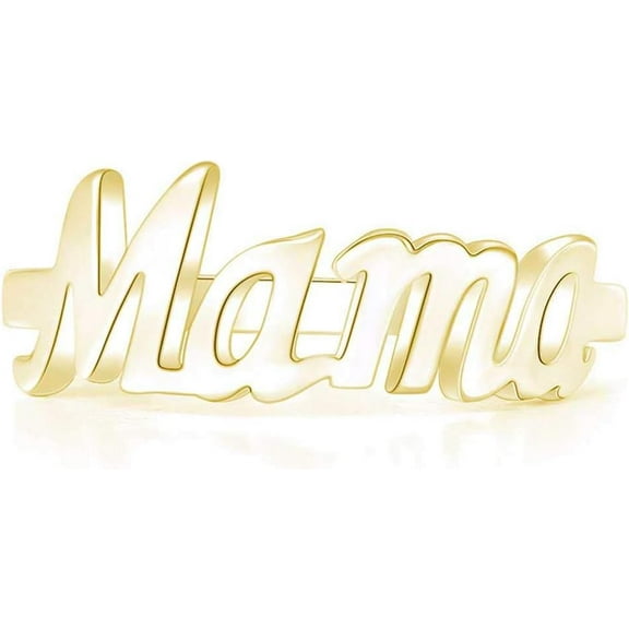 Stainless Steel Mother's Day Birthday Mama Christmas Statement Ring