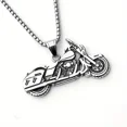 thumbnail image 1 of Stainless Steel Motorcycle Pendant Necklace For Men Retro Party Club Clavicle Jewelry, 1 of 5