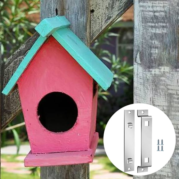 Stainless Steel Mounting Bracket Heavy Duty Tree Hanger for Outdoor Nesting Boxes Rust-Proof Wall Mount for Feeders & Pole Installation