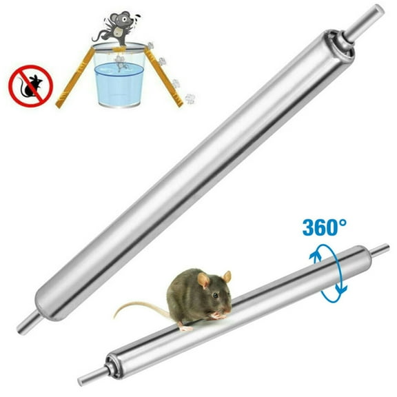Stainless Steel Mouse Killer Roll Trap Log Grasp Bucket Rolling Roller