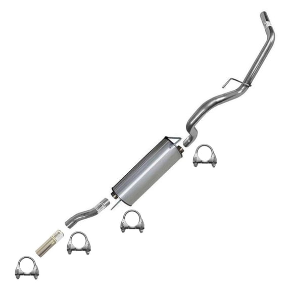 Northeastern Exhaust Stainless Steel Extension Pipe, Intermediate Pipe, Muffler & Tail Pipe Exhaust System Kit Fits Ford F-150 20042008 4.6L 126" Wheelbase 4WD Direct Fit