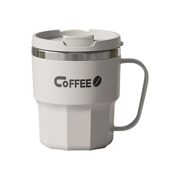 Stainless Steel Mug, Double Layer Coffee Cup, Insulated Travel Tumbler with Lid, Large Capacity, Leakproof, Hot Cold Beverage Cup for Office and Travel