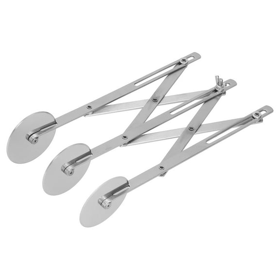 Stainless Steel Multi 3 Wheels Dough Roller Divider for Pastry Pizza Cutter Baking Tools,Sliver