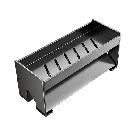 Stainless Steel Multi Compartment Kitchen Rack, Sink Side Drying and Storage Organizer, Durable Metal Utensil Holder with Drainage, Kitchen Tools, Household Rack for Efficient Kitchen Storage