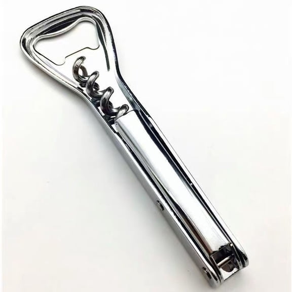 Stainless Steel Multi-Function Bottle Opener, All-in-One Beer, Wine & Can Opener, Portable Heavy-Duty Kitchen Bar Tool