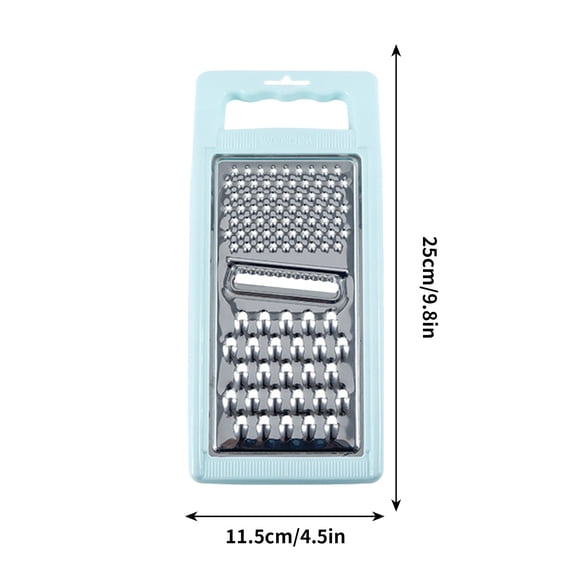Stainless Steel Multi-Purpose Grater, 4-Sided Box Grater for Vegetables, Cheese, and Fruits, Kitchen Tool for Shredding and Slicing ( Light Blue )