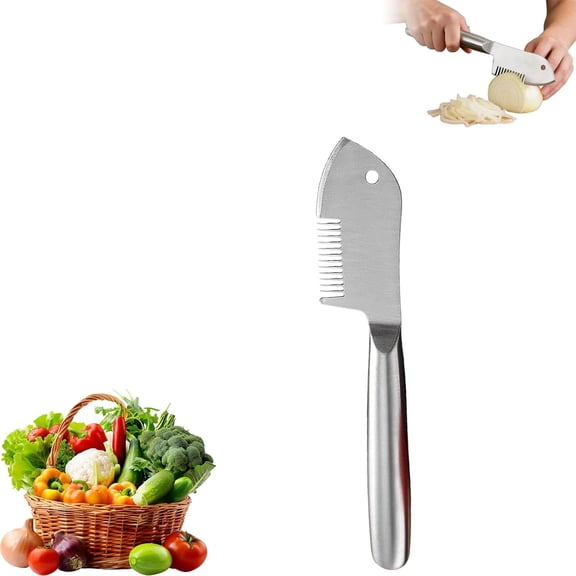 Stainless Steel Multi-Purpose Julienne Peeler, Vegetable Julienne Slicer Handheld, Durable Kitchen Accessory & Easy Kitchen Shredder Tool for Fruit, Potatoes, Carrot (1 PCS)