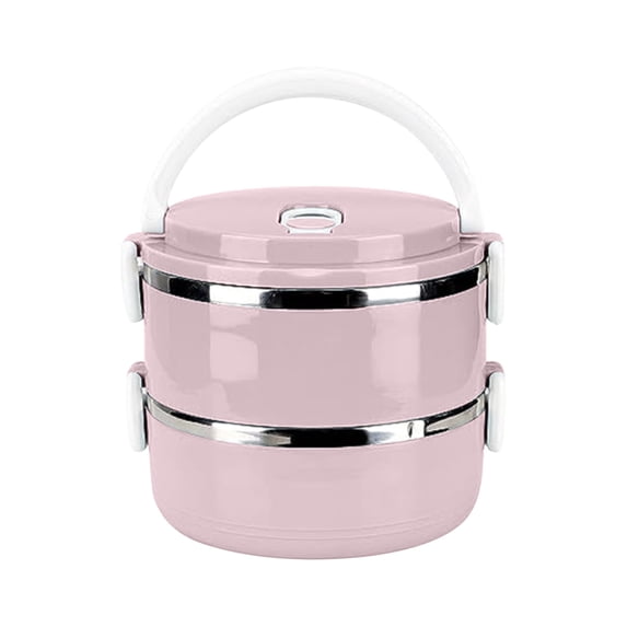 Stainless Steel Multi-layer Lunch Box, Plastic Insulation Food Container, Fresh-keeping Bento Box with Compartments, Portable Thermal Meal Prep for School Work, Leakproof Reusable