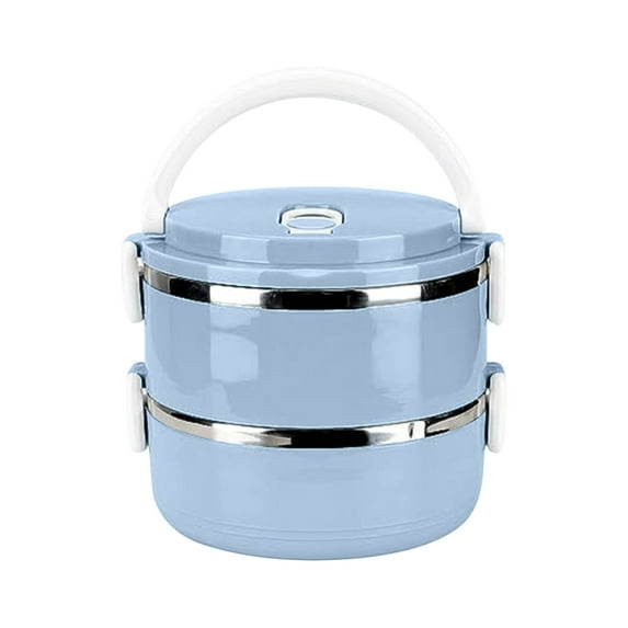 Stainless Steel Multi-layer Lunch Box, Plastic Insulation Food Container, Fresh-keeping Bento Box with Compartments, Portable Thermal Meal Prep for Work, Leakproof Reusable