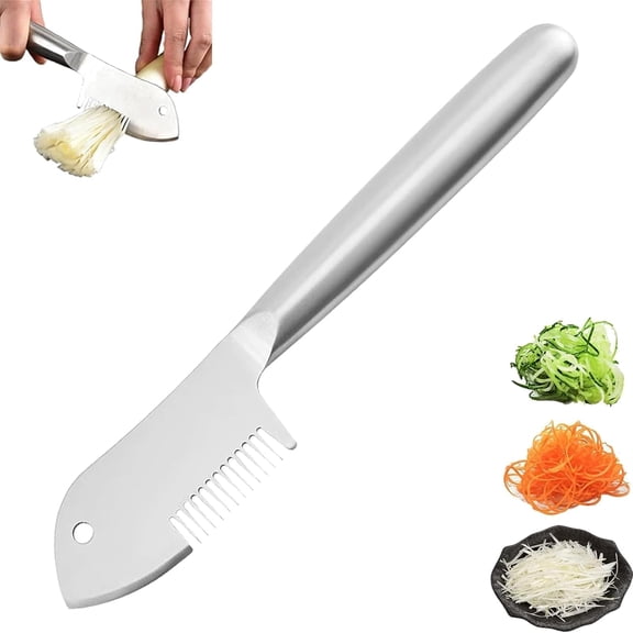 Stainless Steel Multi-purpose Julienne Peeler with Ergonomic Handle & Single-Piece Comb Design Precision Julienne Blade for Kitchen Vegetable, Fruit, Potato Shredder Tool (1)
