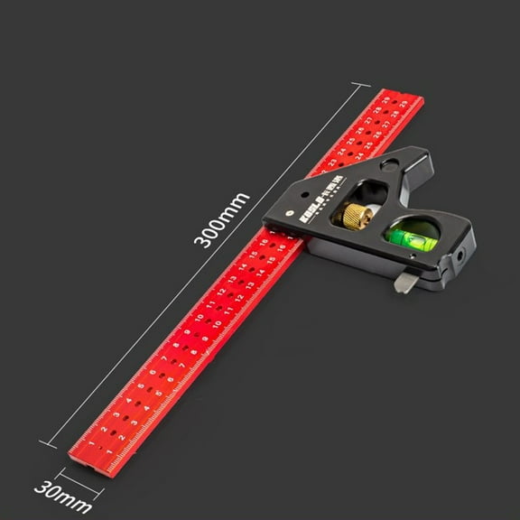 Stainless Steel Multifunctional Combination Square Long Movable Square 300Mm