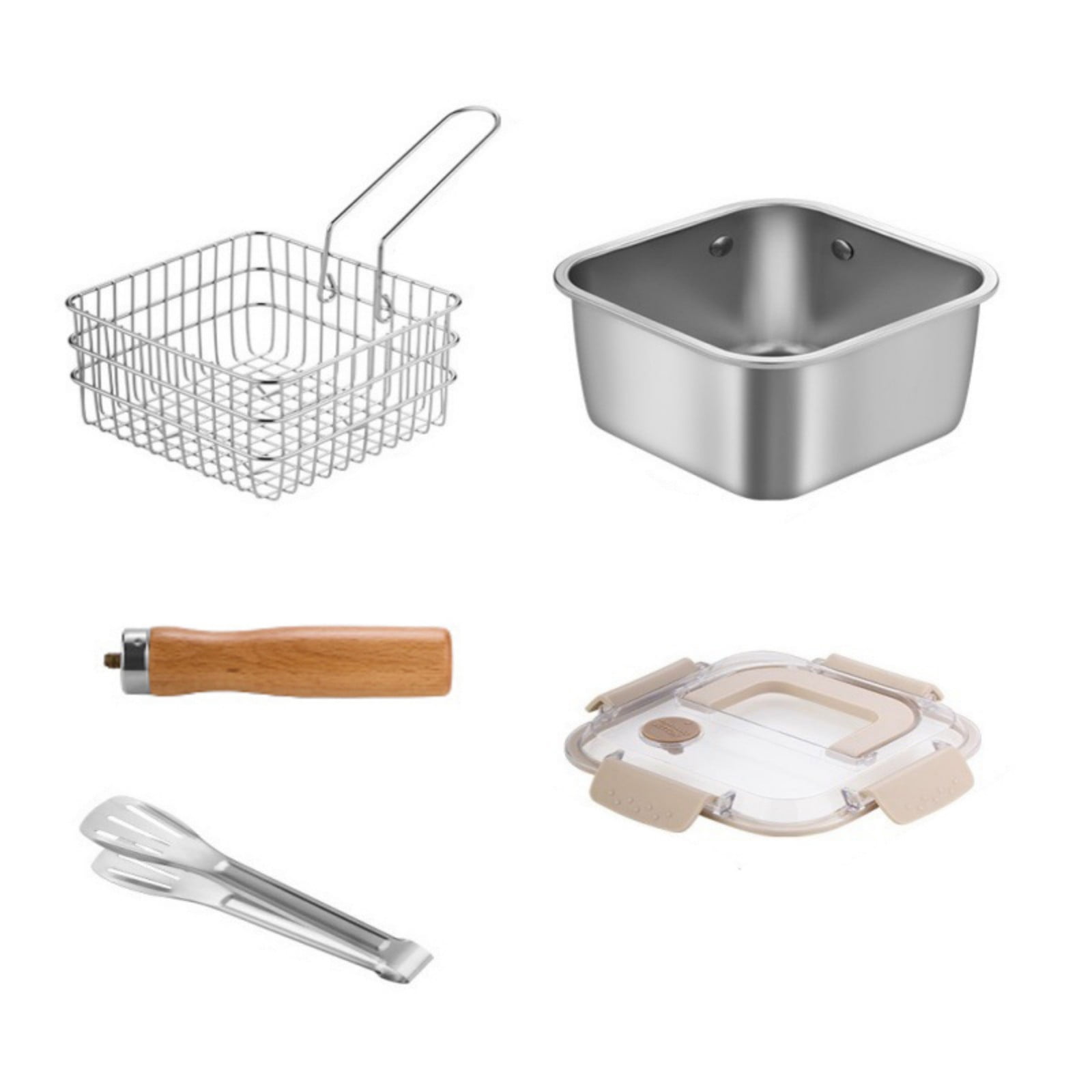 Stainless Steel Multiple Use Camping Cookware Set Combines Frying ...