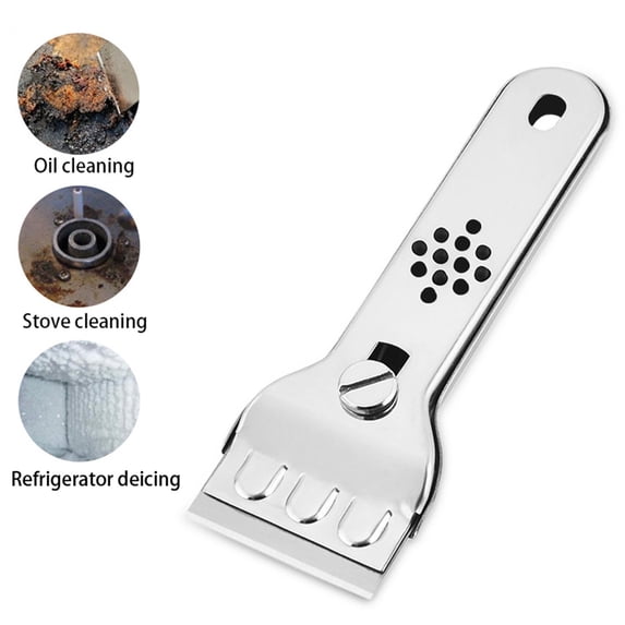 Stainless Steel Multipurpose Scraper for Kitchen, Glass, and Refrigerator Defrosting – Heavy Duty Cleaning Shovel with Ergonomic Grip