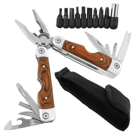 Stainless Steel Multitool Plier Multi Tool Plier with Anti Slip Handle Lightweight MIni Multitool Wrench for Outdoor Survival Camping