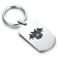 thumbnail image 1 of Stainless Steel Mythical Cerberus Head Dog Tag Keychain Circle Ring, 1 of 2