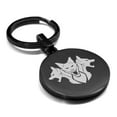 thumbnail image 1 of Stainless Steel Mythical Cerberus Head Round Medallion Keychain Circle Ring, 1 of 2