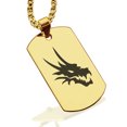 thumbnail image 1 of Stainless Steel Mythical Dragon Head Dog Tag Pendant Necklace, 1 of 3