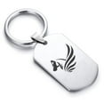 thumbnail image 1 of Stainless Steel Mythical Pegasus Head Dog Tag Keychain Circle Ring, 1 of 2