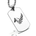 thumbnail image 1 of Stainless Steel Mythical Pegasus Head Dog Tag Pendant Necklace, 1 of 3