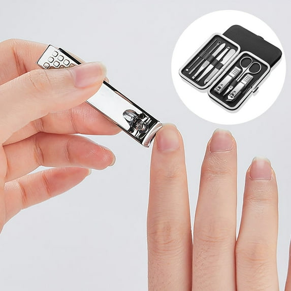 Stainless Steel Nail Care Kit with Scissors Pliers and Ear Spoon for Complete Manicure Pedicure
