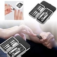 thumbnail image 1 of Stainless Steel Nail Care Kit with Scissors Pliers and Ear Spoon for Toenail Fingernail Grooming, 1 of 7