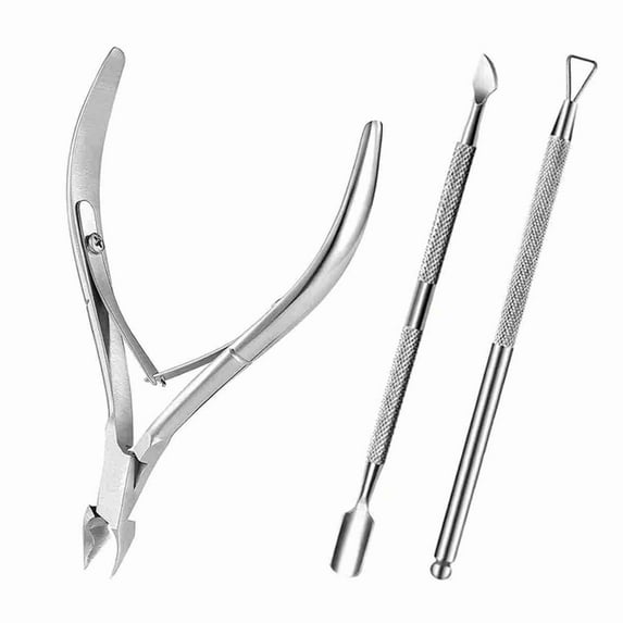 Stainless Steel Nail Clipper Set Cuticle Pusher Nipper Manicure Tool Kit for Home Nail Care