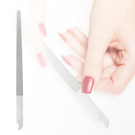 Stainless Steel Nail File for Natural Nails Manicure Pedicure Tools with Pointed Tip and Durable Grit