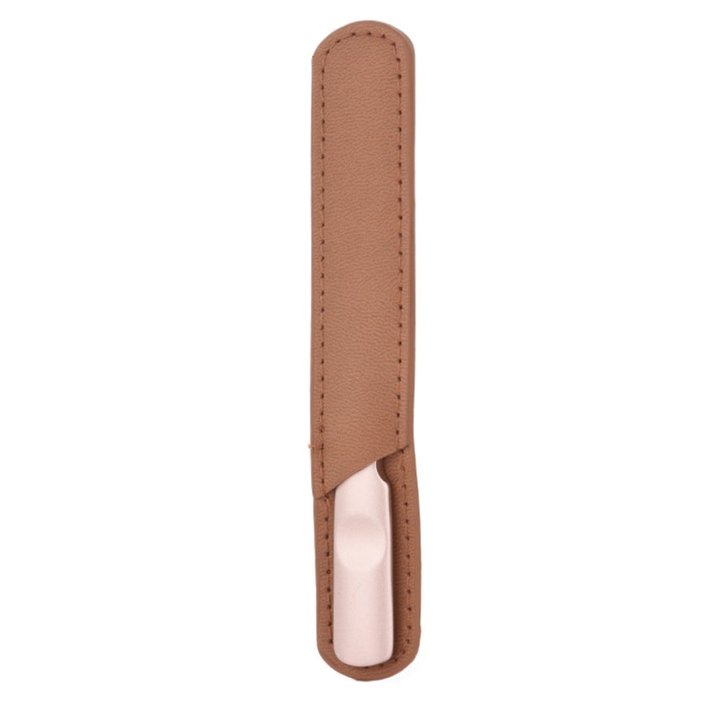 Stainless Steel Nail Files Metal Nail File with Leather Case