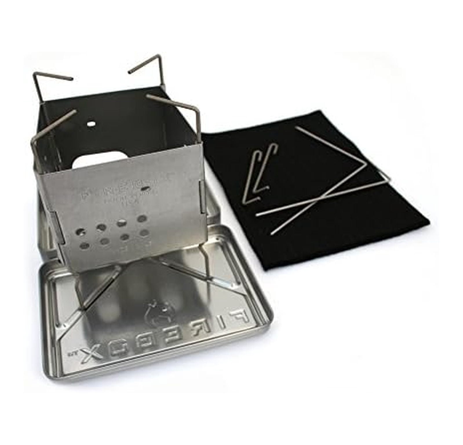 Firebox Ultralight Titanium Nano Stove G2 + X-Case - Wood Burning & Multi Fuel Camping Stove, Folding Design