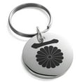 thumbnail image 1 of Tioneer Stainless Steel Nasu Samurai Crest Engraved Small Medallion Circle Charm Keychain Keyring, 1 of 1