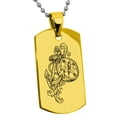 thumbnail image 1 of Tioneer Stainless Steel Nautical Feather Compass & Anchor Engraved Dog Tag Pendant Necklace, 1 of 1