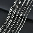 thumbnail image 1 of Stainless Steel Necklace Six-sided Grinding Cuban Link Chain Personality Simple Sweater Chain, 1 of 2
