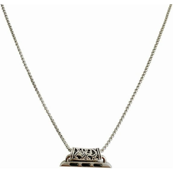 Stainless Steel Necklace Strap Compatible with Apple Watch 41mm 40mm 38mm 45mm 44mm 42mm Bracelet Pendant Bracelet for iWatch Series 9/8/7/6/5/4/SE (42 44 45 MM)